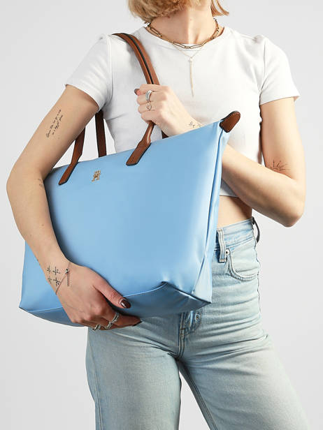 Schoudertas Popette Nylon Tommy hilfiger Blauw popette AW17711 ander zicht 1